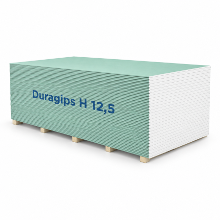 Placa gips-carton rezistenta la umiditate Duragips H, tip H3, 12.5 x 1200 x 2600 mm